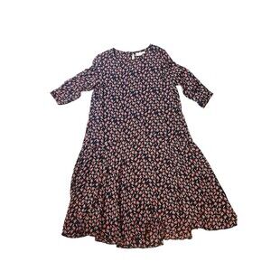 Anthropologie Anais Women’s Sz 14 Navy Marin Midi‎ Dress